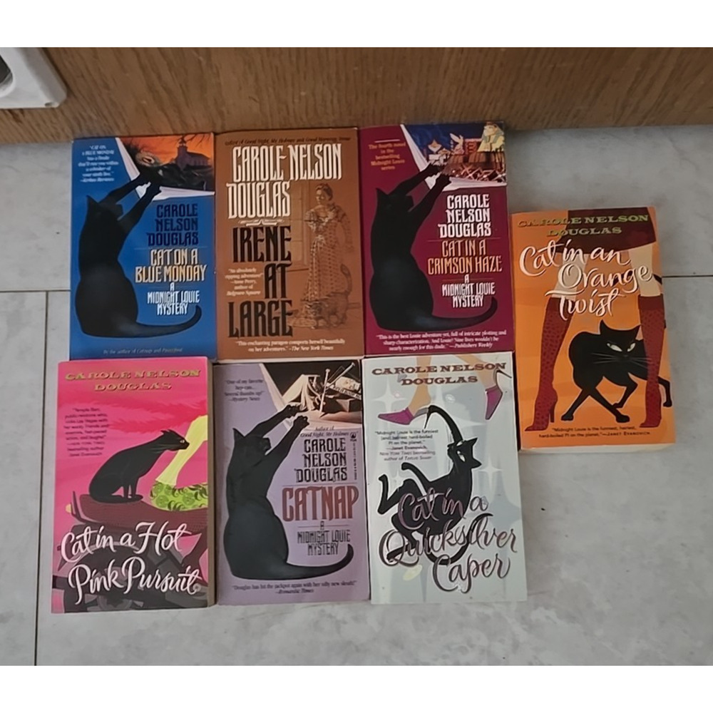 Lot of 7 Catnap, Cat in an Orange Twist by Carole Nelson Douglas Paperback Books